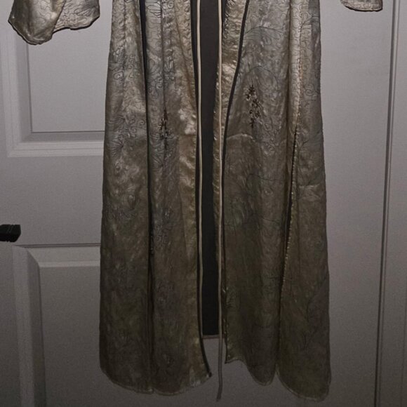 Zara Long Open Printed Kimono robe in Ecru and Beige color  Size extra small XS - Picture 2 of 3